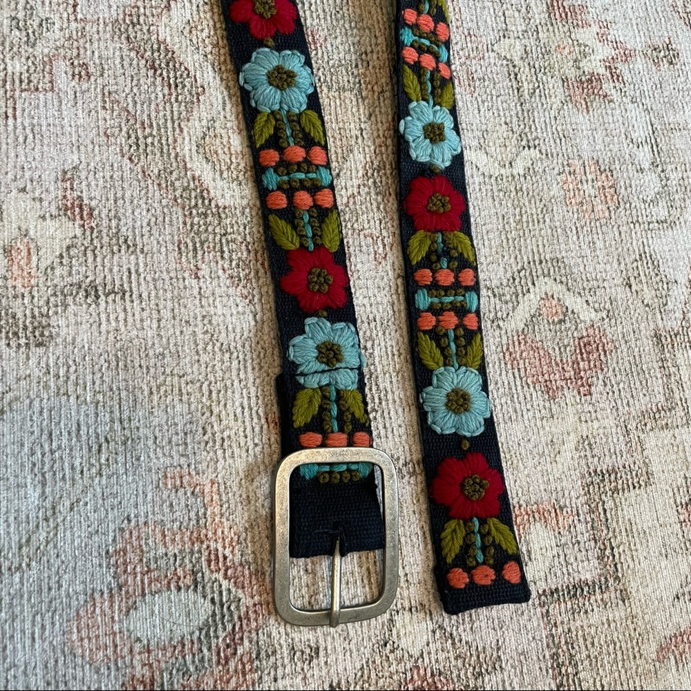 Prana Floral Embroidered Boho Belt